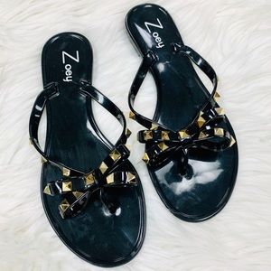 Black studded sandal